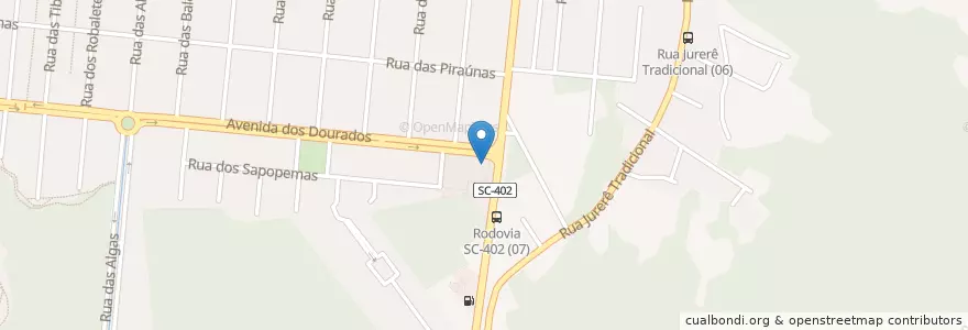 Mapa de ubicacion de Cafeteria en Brasile, Regione Sud, Santa Catarina, Microrregião De Florianópolis, Região Geográfica Intermediária De Florianópolis, Florianópolis.
