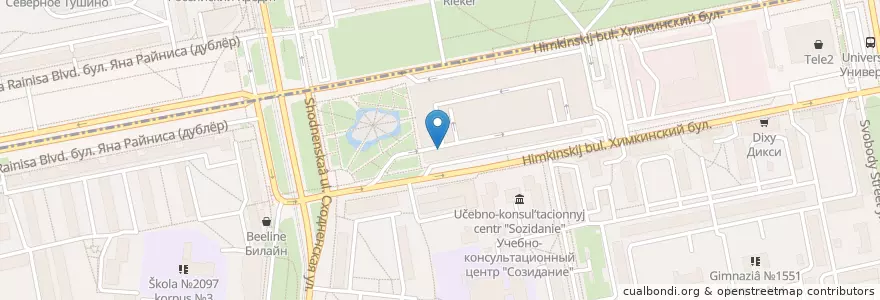 Mapa de ubicacion de sbarro en Russie, District Fédéral Central, Moscou, Северо-Западный Административный Округ.