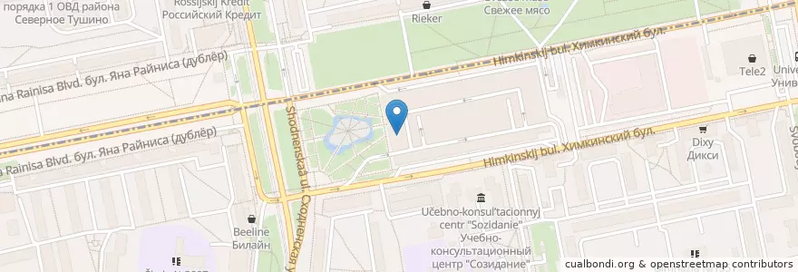Mapa de ubicacion de ФриДом en Rusland, Centraal Federaal District, Moskou, Северо-Западный Административный Округ.