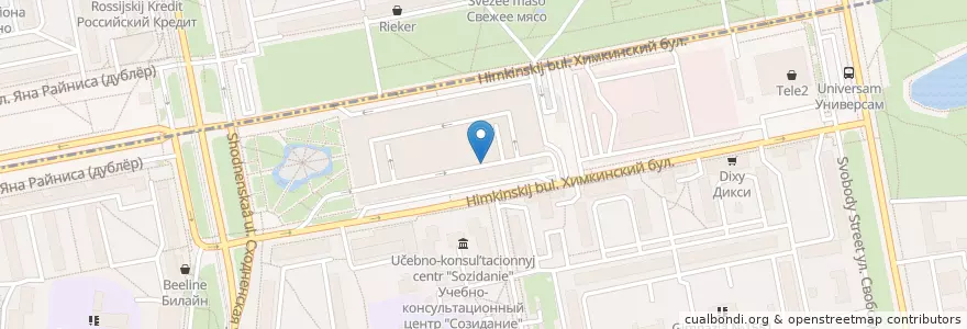 Mapa de ubicacion de Кофе Хауз en Россия, Центральный Федеральный Округ, Москва, Северо-Западный Административный Округ.