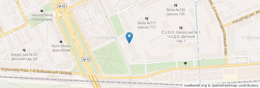 Mapa de ubicacion de ДО "Войковский" ТКБ en Rússia, Distrito Federal Central, Москва, Северный Административный Округ, Войковский Район.