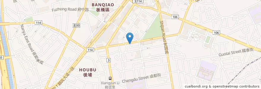 Mapa de ubicacion de 摩斯漢堡 en تايوان, تايبيه الجديدة, 板橋區.