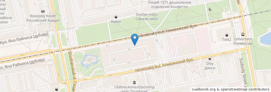 Mapa de ubicacion de A.v.e en Rusia, Distrito Federal Central, Москва, Северо-Западный Административный Округ.