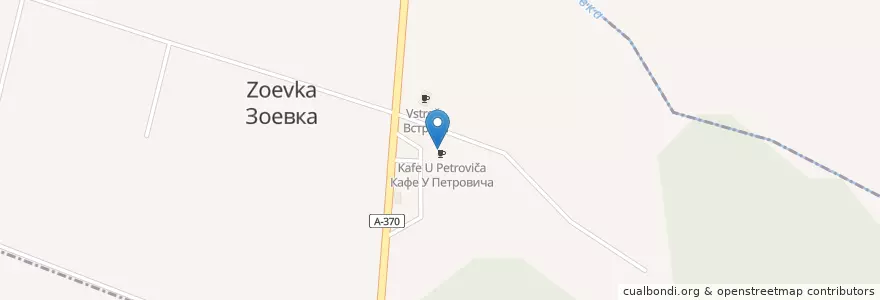 Mapa de ubicacion de Кафе У Петровича en Rusya Federasyonu, Дальневосточный Федеральный Округ, Хабаровский Край.