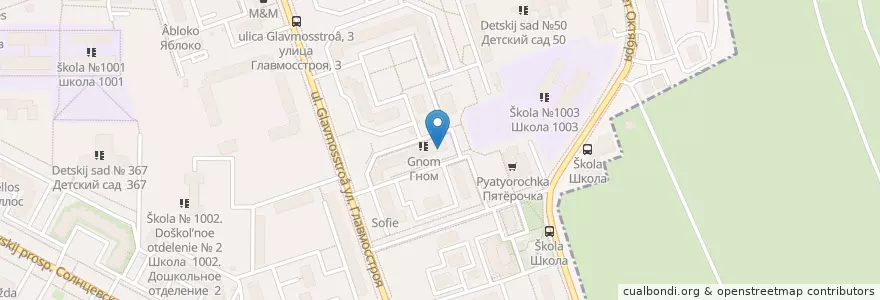 Mapa de ubicacion de Интелмед en Russia, Distretto Federale Centrale, Москва, Западный Административный Округ, Район Солнцево.