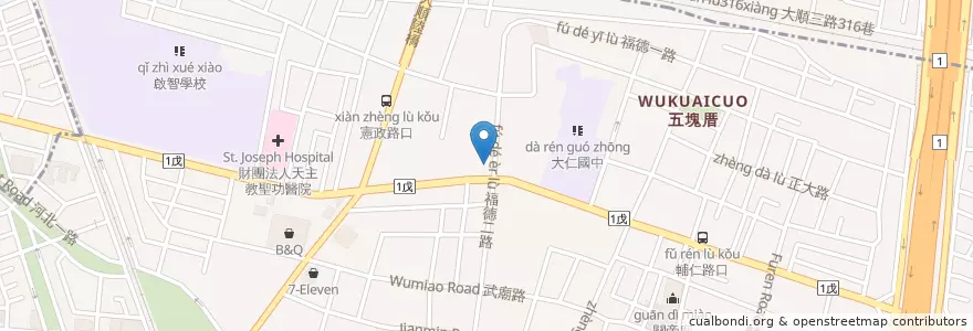 Mapa de ubicacion de 享溫馨KTV en تايوان, كاوهسيونغ, 苓雅區.
