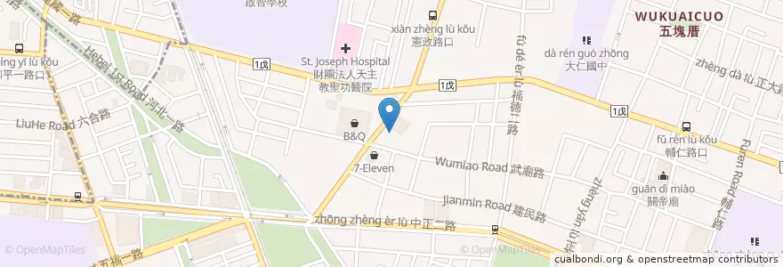 Mapa de ubicacion de 玉山商業銀行 en 臺灣, 高雄市, 苓雅區.
