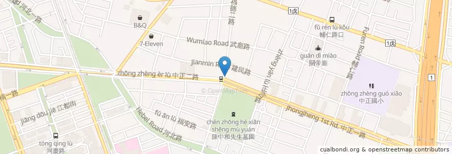 Mapa de ubicacion de 85度C咖啡 en Taiwan, Kaohsiung, Distretto Di Lingya.