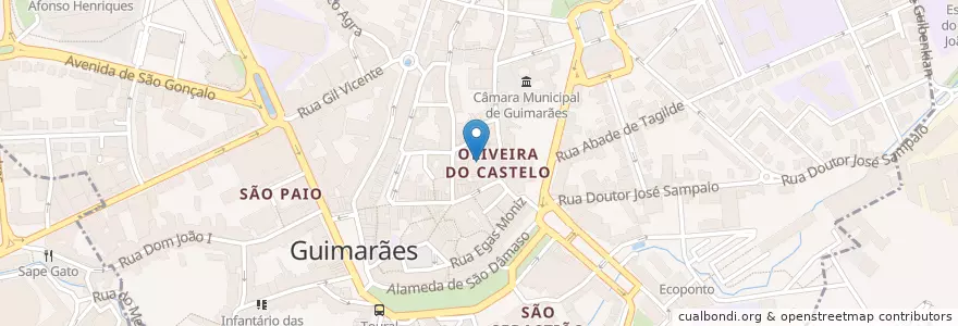 Mapa de ubicacion de Sabores da Oliveira en 葡萄牙, 北部大區, Braga, Ave, Guimarães, Oliveira, São Paio E São Sebastião.