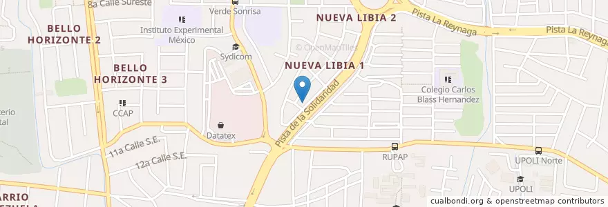 Mapa de ubicacion de Sopas 2 en ニカラグア, マナグア県, Managua (Municipio).