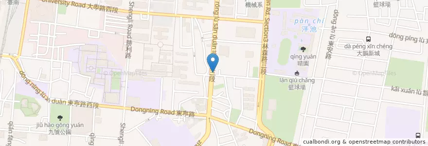 Mapa de ubicacion de 四海遊龍 en تایوان, 臺南市, 東區.