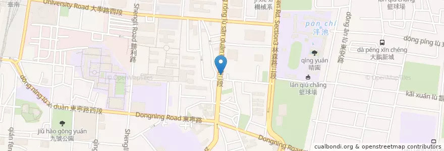 Mapa de ubicacion de jerrys' resturant en 타이완, 타이난 시, 둥구.