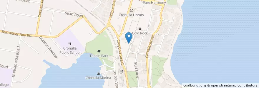 Mapa de ubicacion de Nulla Nulla en Australien, Neusüdwales, Sutherland Shire Council, Sydney.