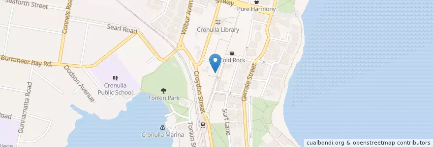 Mapa de ubicacion de Subway en Avustralya, New South Wales, Sutherland Shire Council, Sydney.