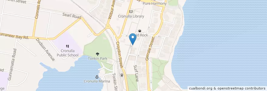 Mapa de ubicacion de Fusion en Australia, New South Wales, Sutherland Shire Council, Sydney.