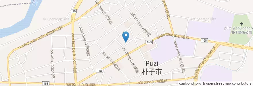 Mapa de ubicacion de 真好味鴨肉飯 en Taiwan, Provincia Di Taiwan, Contea Di Chiayi, 朴子市.