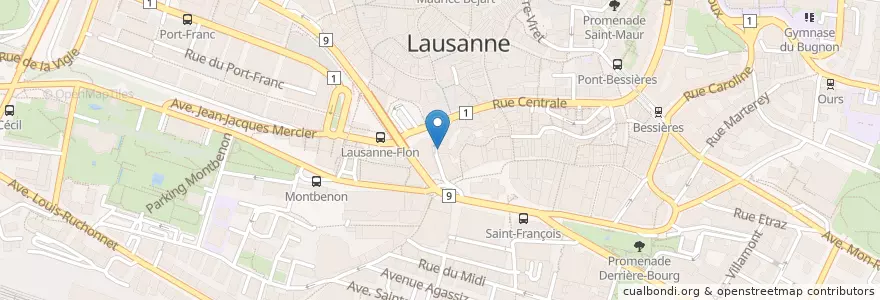 Mapa de ubicacion de Eat Me en Schweiz, Waadt, District De Lausanne, Lausanne.