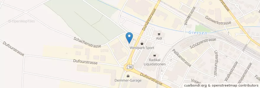 Mapa de ubicacion de McDonald's en Suisse, Thurgovie, Bezirk Weinfelden, Weinfelden.