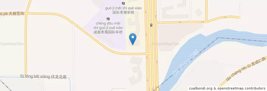 Mapa de ubicacion de 中国银行 en Cina, Sichuan, 成都市, 武侯区 (Wuhou), 高新南区 (Hi-Tech South Zone), 桂溪街道.