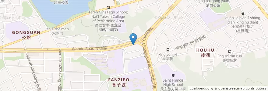 Mapa de ubicacion de 神牛本格派‧炭火日式燒肉 (內湖店) en 臺灣, 新北市, 臺北市, 內湖區.