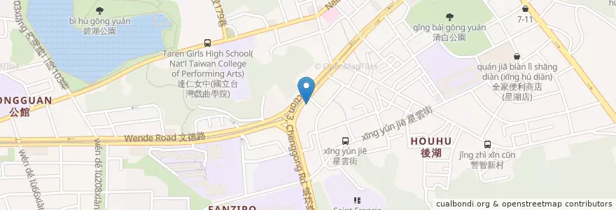 Mapa de ubicacion de 拿坡里披薩 en Taiwan, New Taipei, Taipei, Neihu District.