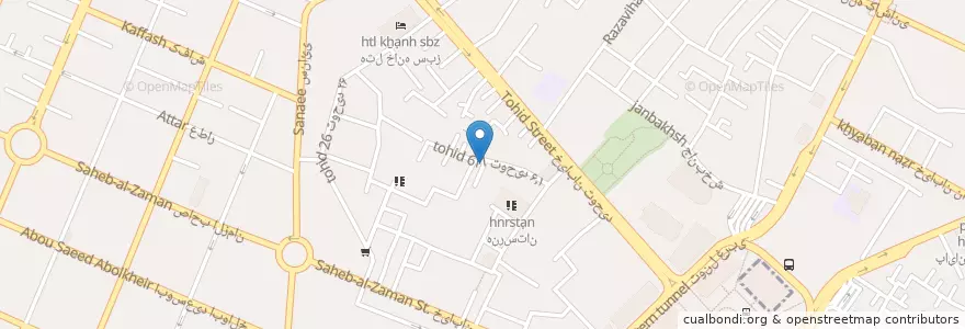 Mapa de ubicacion de مسجد سجادیه en İran, Razavi Horasan Eyaleti, شهرستان مشهد, مشهد, بخش مرکزی شهرستان مشهد.