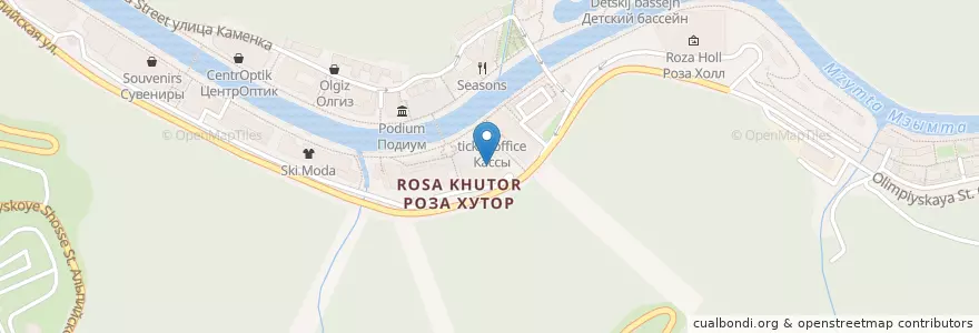 Mapa de ubicacion de Чё? Харчо! en Russia, Distretto Federale Meridionale, Territorio Di Krasnodar, Городской Округ Сочи.