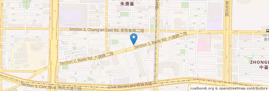 Mapa de ubicacion de 傅牙醫診所 en 臺灣, 新北市, 臺北市, 中山區.