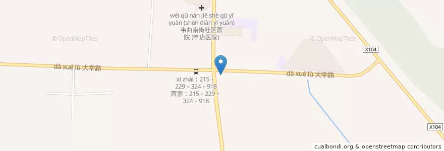 Mapa de ubicacion de 农行ATM en Çin, Şensi, 西安市, 长安区 (Chang'an).