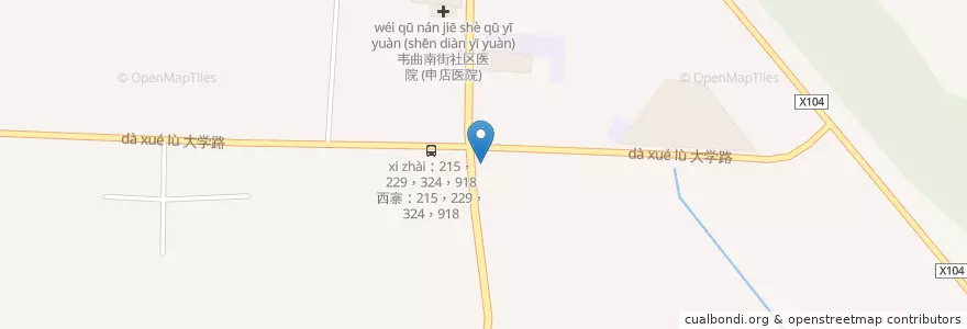 Mapa de ubicacion de 建行ATM en Chine, Shaanxi, 西安市, 长安区 (Chang'an).