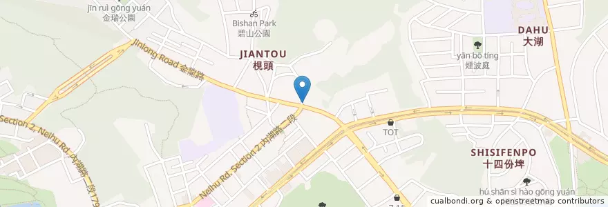 Mapa de ubicacion de Pizza Hut en Taiwán, Nuevo Taipéi, Taipéi, 內湖區.