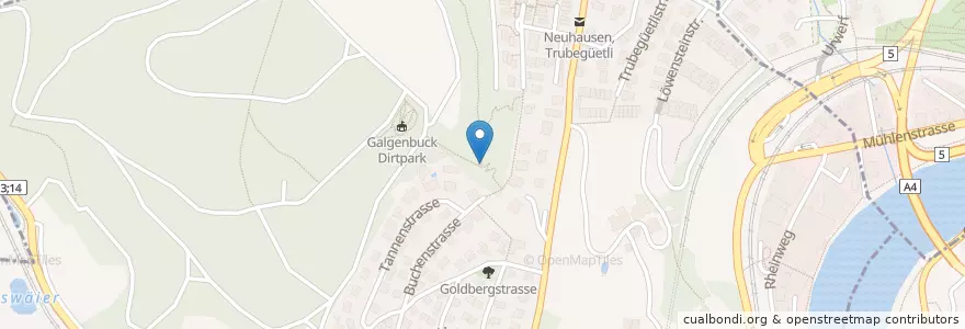 Mapa de ubicacion de Hohflue en Suisse, Schaffhouse.
