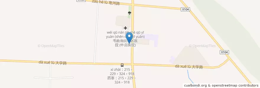 Mapa de ubicacion de 陕西信合 en الصين, شنشي, 西安市, 长安区 (Chang'an).
