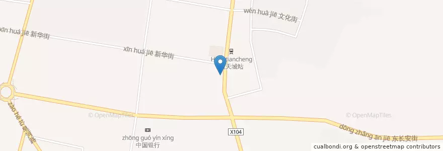 Mapa de ubicacion de 中国农业银行 en 中国, 陕西省, 西安市, 长安区 (Chang'an).