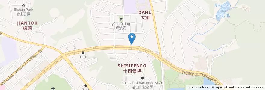 Mapa de ubicacion de 中國信託商業銀行 en 台湾, 新北市, 台北市, 内湖区.