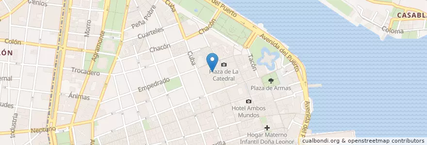 Mapa de ubicacion de Doña Eutimia en Куба, Гавана, La Habana Vieja.