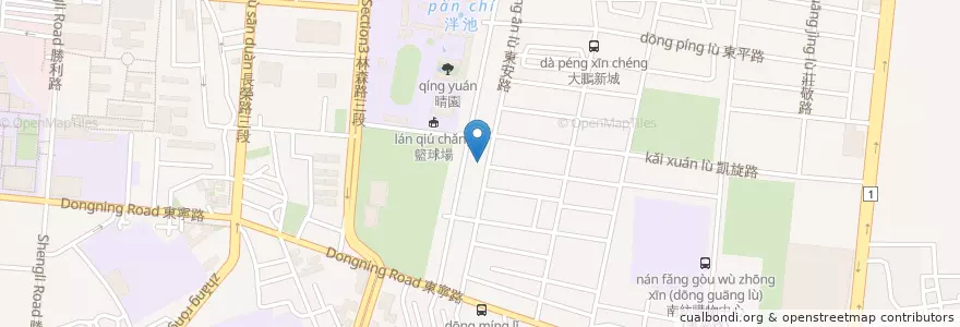 Mapa de ubicacion de 港記燒臘 en تایوان, 臺南市, 東區.