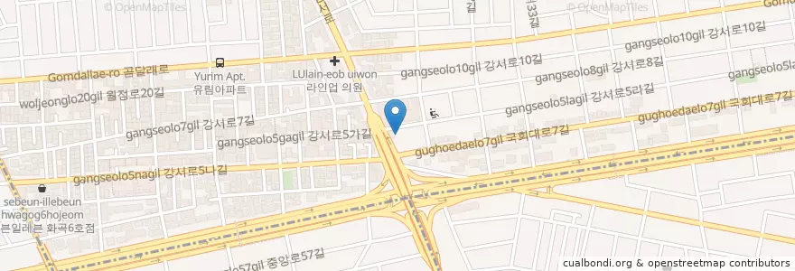 Mapa de ubicacion de 강서구다문화가족지원센터 en 대한민국, 서울, 강서구, 화곡8동.