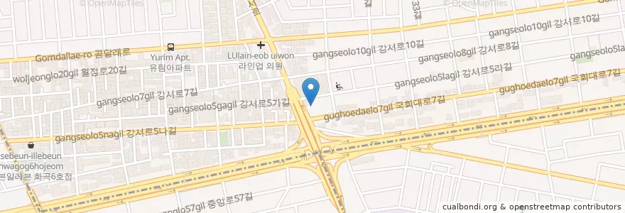 Mapa de ubicacion de 강서희망나눔복지재단 en Südkorea, Seoul, 강서구, 화곡8동.