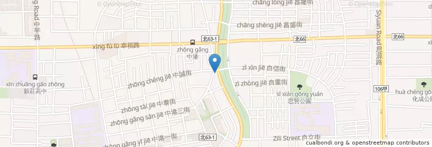 Mapa de ubicacion de 全國加油站 en تايوان, تايبيه الجديدة, 新莊區.