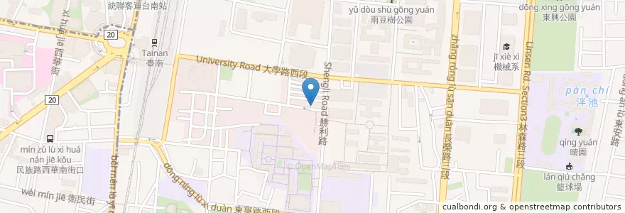 Mapa de ubicacion de I'M waffle en 臺灣, 臺南市, 東區.