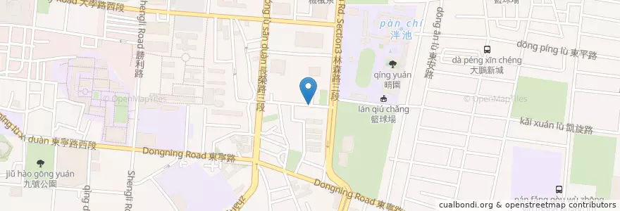 Mapa de ubicacion de 福吉雅 en 臺灣, 臺南市, 東區.