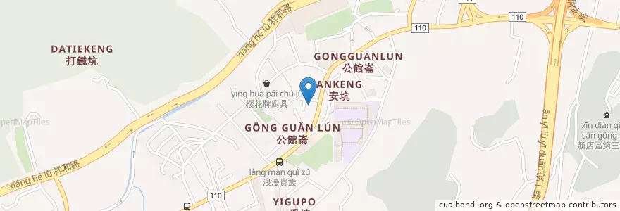 Mapa de ubicacion de 必勝客披薩 en Taiwán, Nuevo Taipéi, 新店區.
