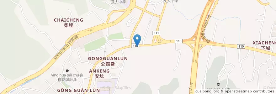 Mapa de ubicacion de 貴族世家牛排 en Taiwan, Neu-Taipeh, Xindian.