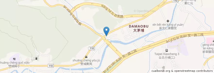Mapa de ubicacion de 台北永和豆漿 en Tayvan, 新北市, 新店區.