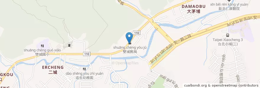 Mapa de ubicacion de 華城燒腊粵菜餐廳 en 타이완, 신베이 시, 신뎬 구.