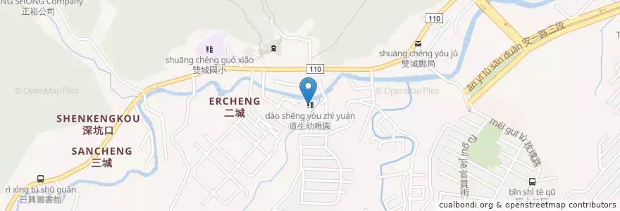 Mapa de ubicacion de 道生幼稚園 en 台湾, 新北市, 新店区.