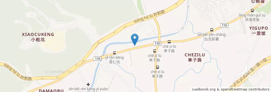 Mapa de ubicacion de 小天景豐樓餐廳 en Taiwan, Neu-Taipeh, Xindian.