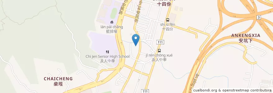 Mapa de ubicacion de 柴埕圖書閱覽室 en Taiwan, 新北市, 新店區.