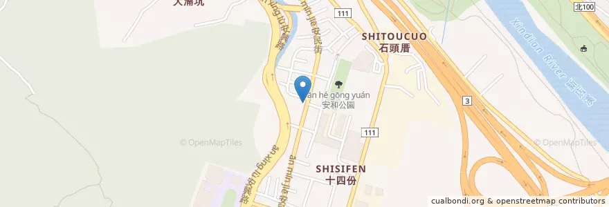 Mapa de ubicacion de 十四份郵局 en Tayvan, 新北市, 新店區.